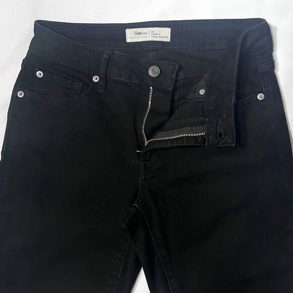 Gap Black Denim Jeans Curvy True Skinny Womens Size 28 - Picture 4 of 10
